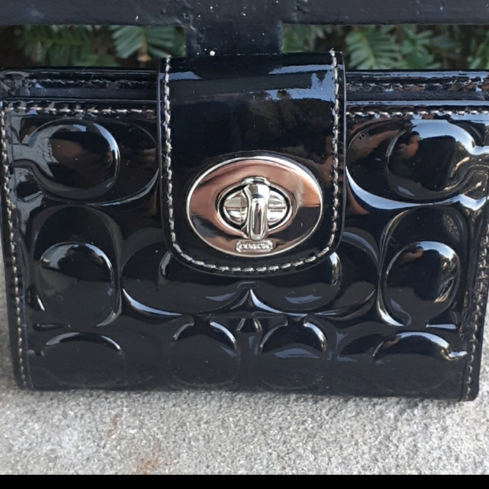 Coach Black🖤Patent Wallet